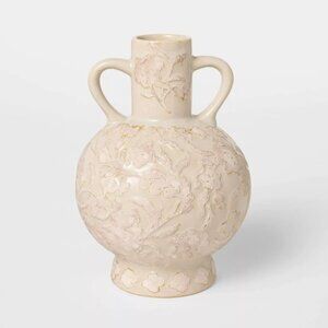 Floral Ceramic‎ Vase Beige - Threshold Studio McGee - Target 2025